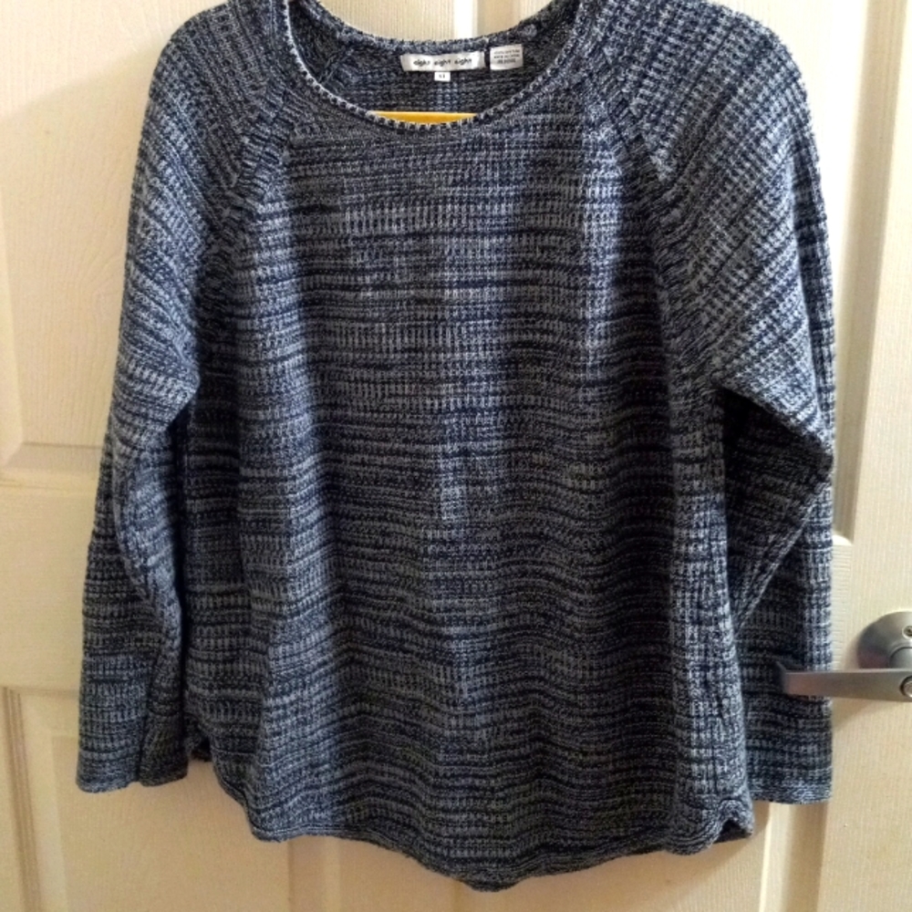 Eight Eight Eight XL Heather Blue Tunic/Top Long Sleeves Comfy Spring